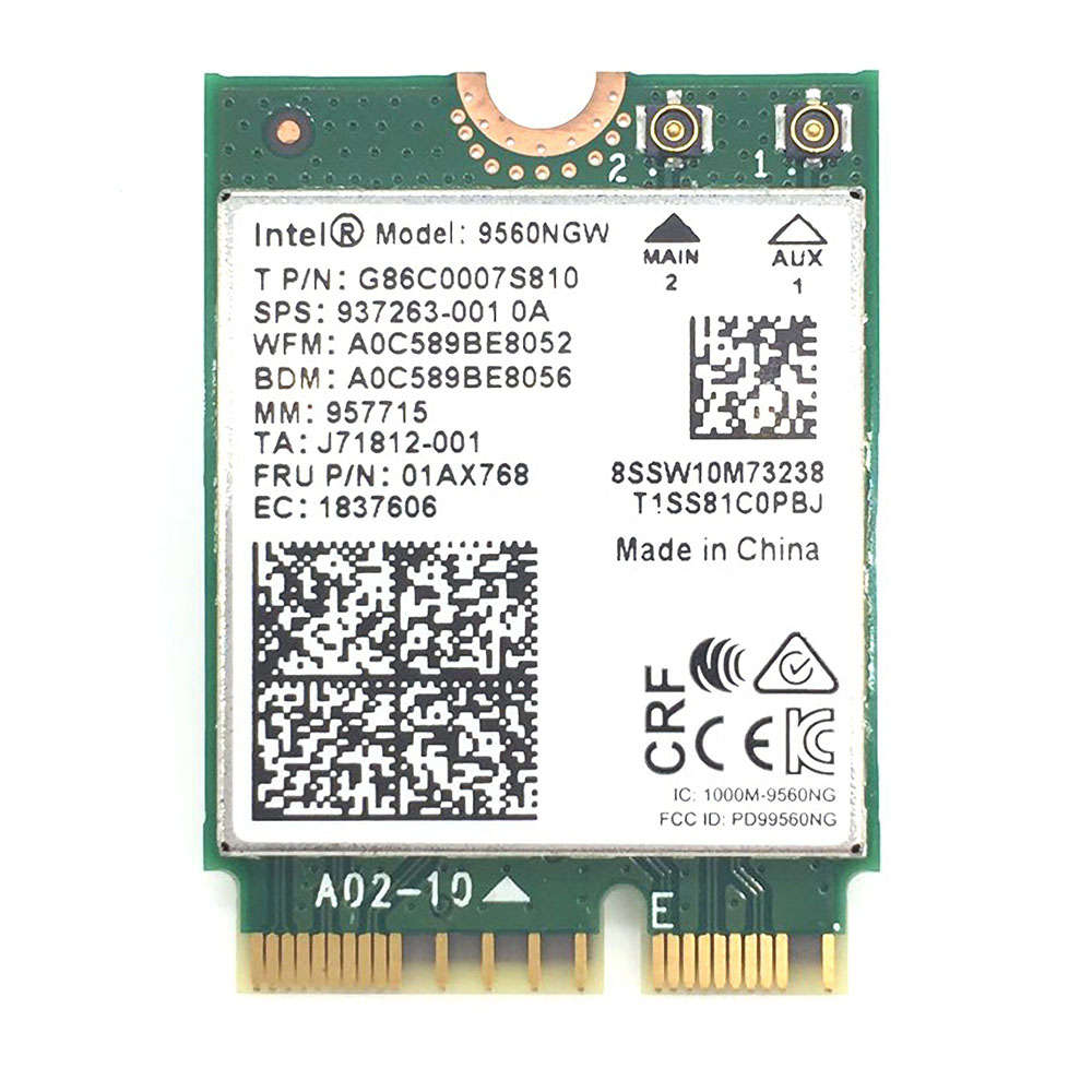 Intel 9560NGW 9560AC NGFF Cnvio Wireless Network Card 1.73Gbps Dual Band 5G blu