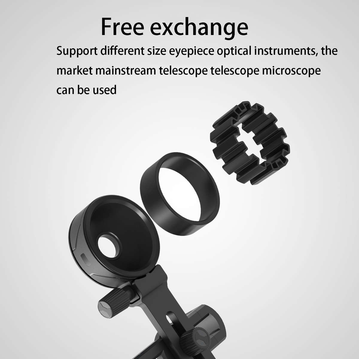 Cell Phone Adapter with Spring Clamp Mount Monocular Microscope Accessories Adapt Telescope Mobile P