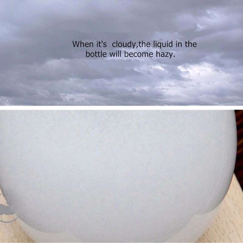 New Christmas Gift Weather Forecast Crystal Bottle Globe Storm Home Desk Decor W