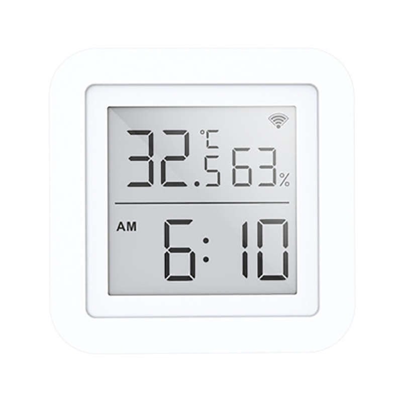 Tuya WIFI Temperature Humidity Smart Sensor Clock Digital Display Remote Control Thermometer Support