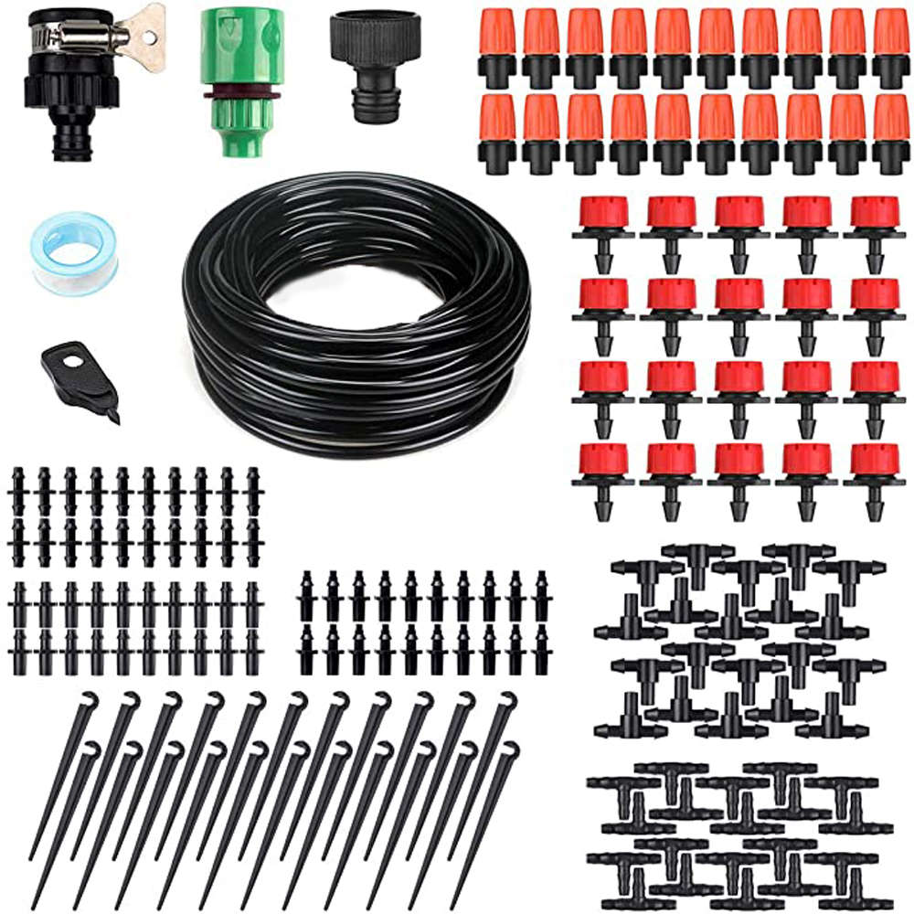 15M Garden Watering System Drip Irrigation Spray Nozzle Kit 165Pcs Micro Sprinklers Hose Plant Wa...