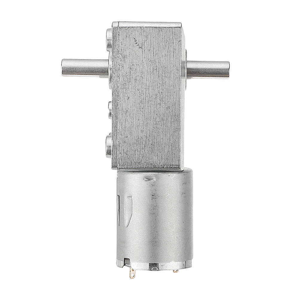 Machifit JGY-370 DC 6/12/24V 150RPM Double Shaft Worm Gear Motor Self-locking Reductio (Voltage 12V)