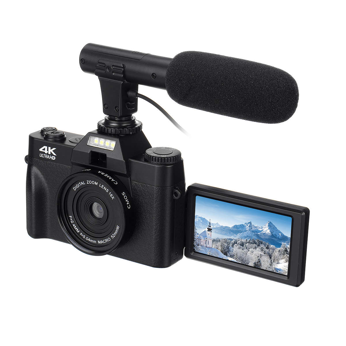 4K Ultra HD Camcorder Video Wifi Camera Vlogging Indoor Outdoor Night Vision