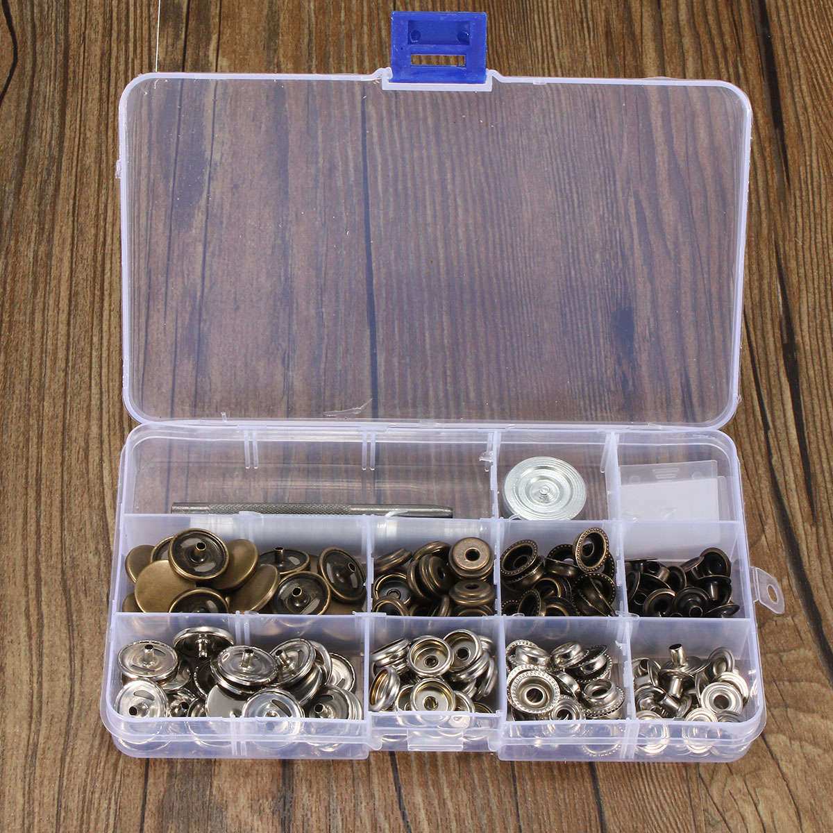 New 20pcs Press Stud Buttons Poppers Leather Craft with Fixings Tools Kit 201Tools