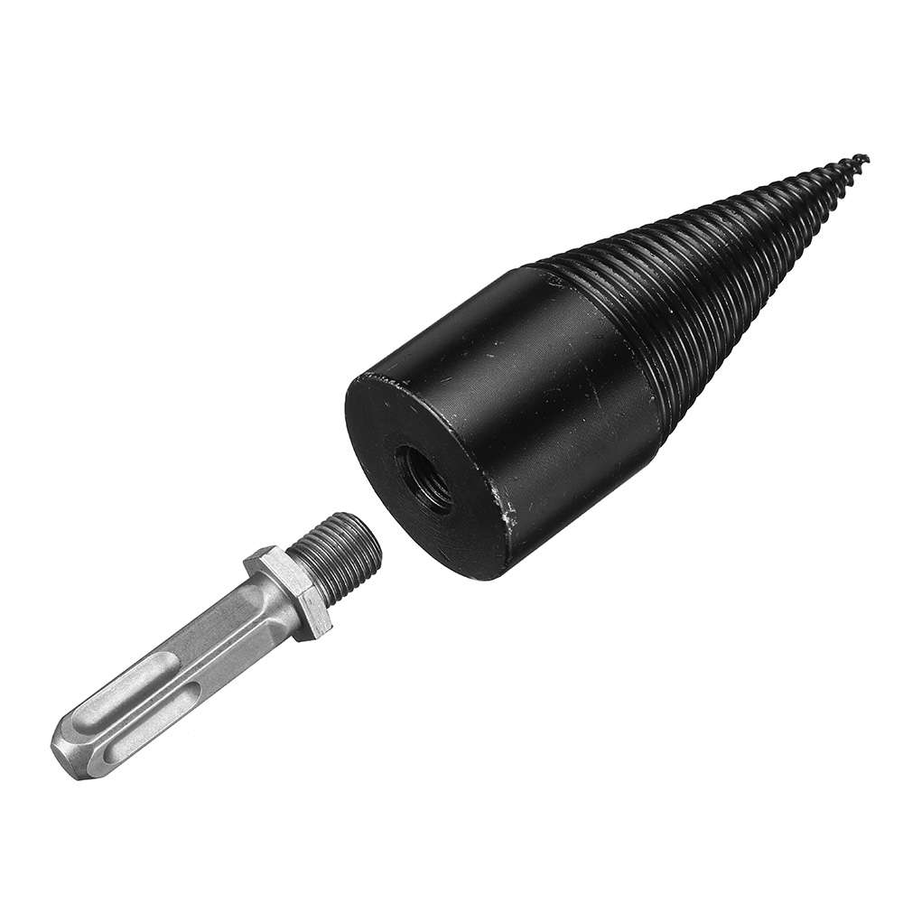 1Pc 42mm HSS Round/Square/Hexagonal Shank Firewood Drill Bit Splitter Wood Split Cone Drill Bit For