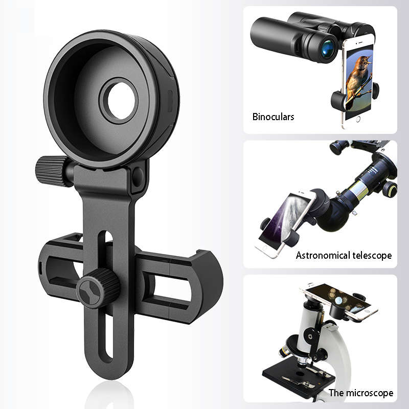 Cell Phone Adapter with Spring Clamp Mount Monocular Microscope Accessories Adapt Telescope Mobile P