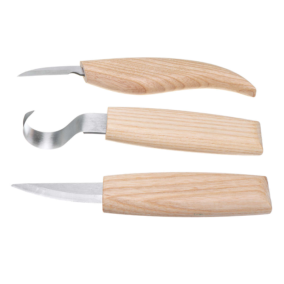 3Pcs Wood Carving Woodcarving Tool Kit Hook Spoon Whittling Beaver
