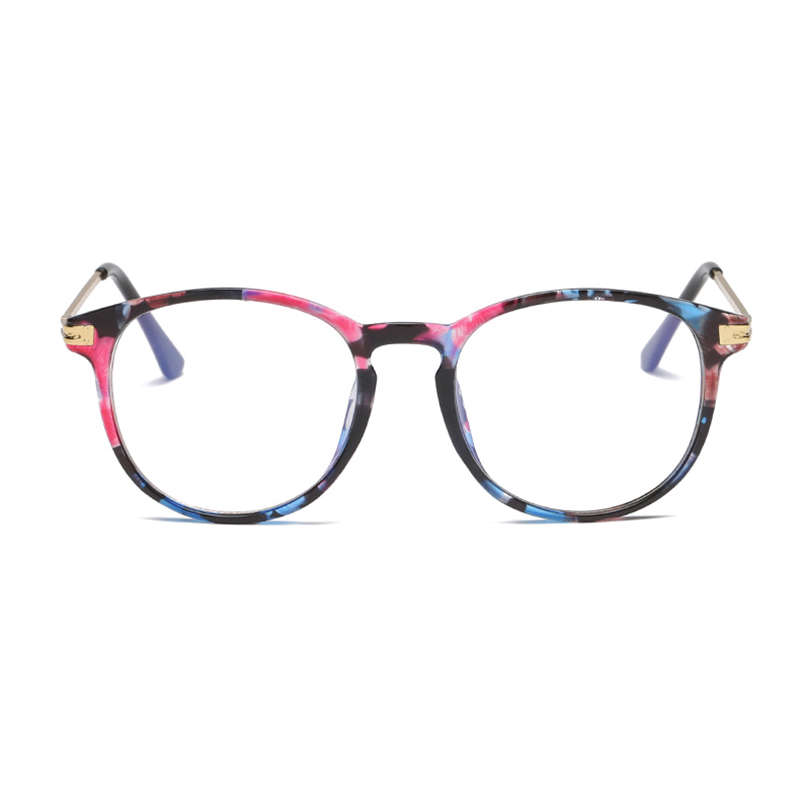 Anti-Radiation Eyeglasses Retro Frame Blue Light Blocking Glasses Optica...-(Color  Colorful border)