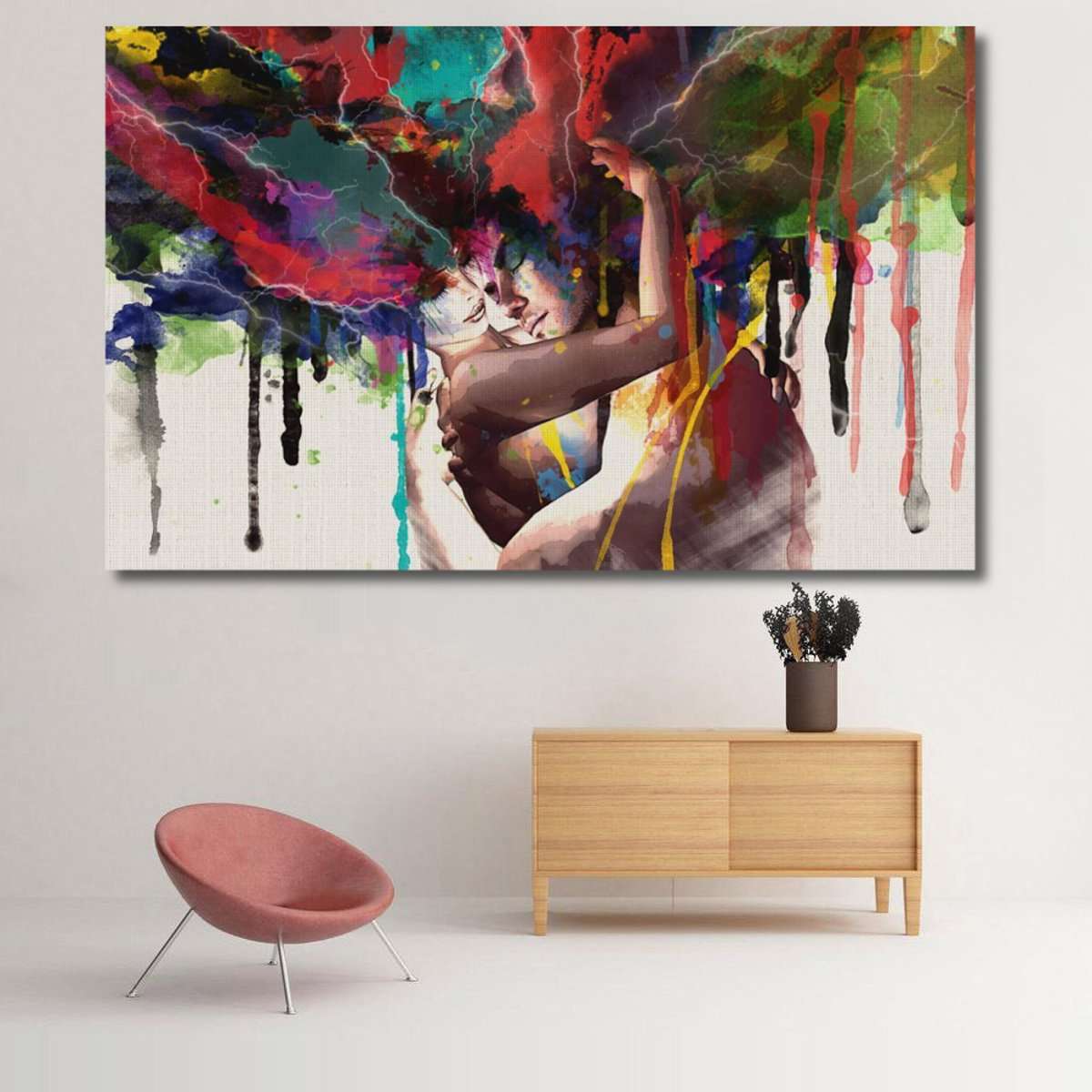 Couple Hugging Canvas Painting Wall Decorative Print Art Pictures Wall H