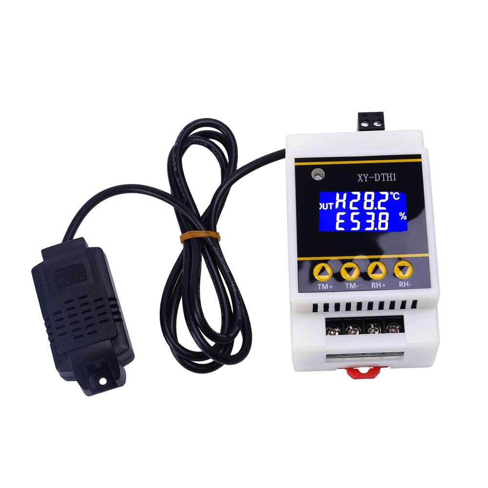 XY-DTH1 10A LCD Rail Digital Display Thermostat Temperature Humidity Controller