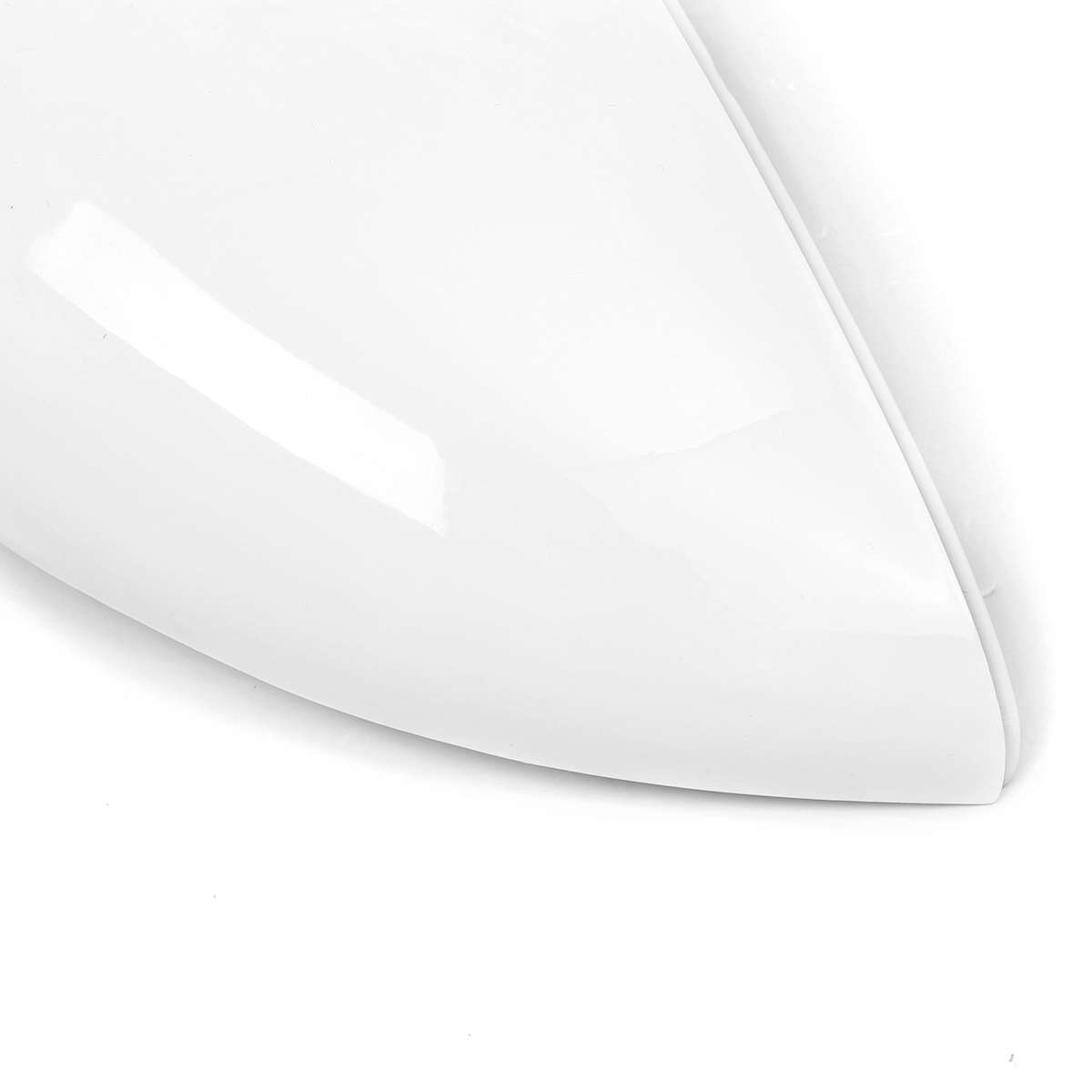 White Rearview Side Mirror Replacement Cover Cap Case For Ford Fiesta 2008-2017 (Style Left)