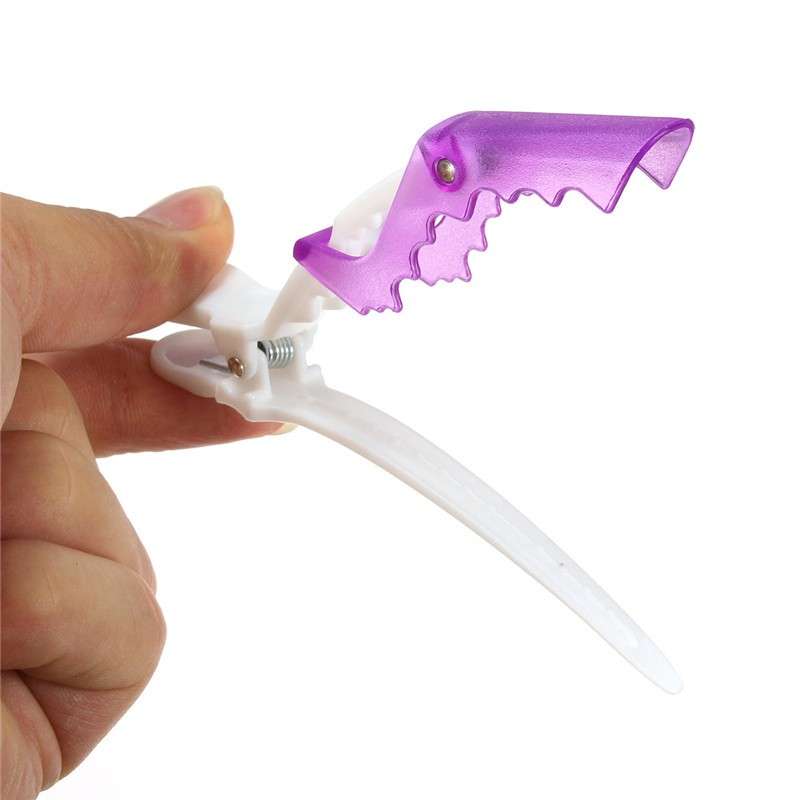 10Pcs Plastic Salon Clamps Crocodile Hairdressing Hair Clips Tool