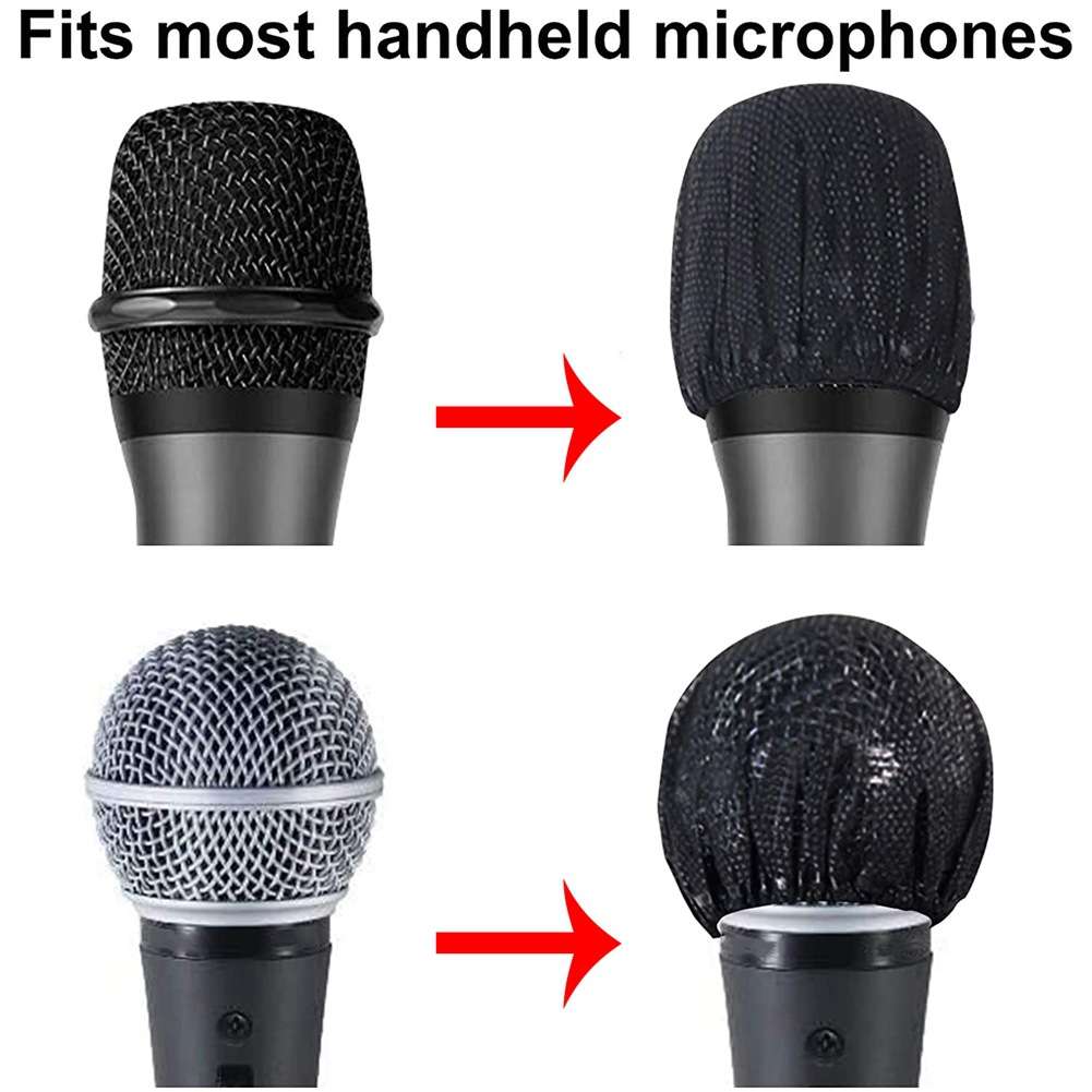 120 Pcs Microphone Cover Odor Removal Disposable Mike Cover Non-Woven Cloth Shield Micraphone Cover