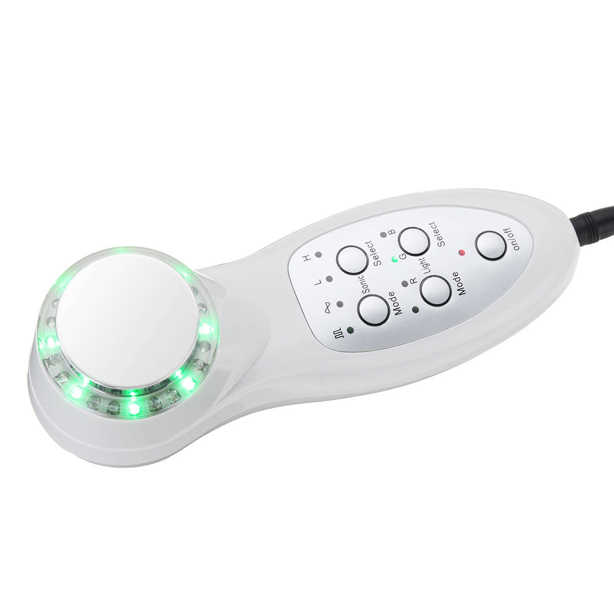 7 Mode RGB Color LED Light Photon Ultrasonic Facial Beauty Face Lift Massager Machine