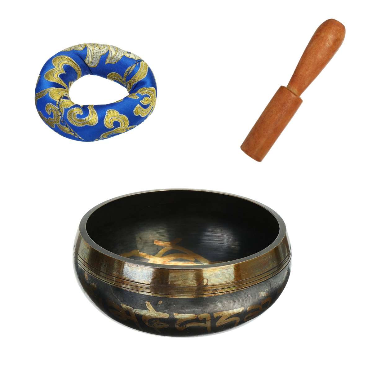 Handmade Tibetan Singing Bowl Meditation Buddhist Chanting Yoga Mallet Mat Set