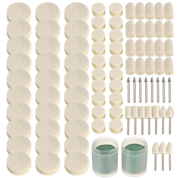 90pcs Rotary Tool Accessories Set Kit Felt Polishing Wheel Grinding Sanding Tool