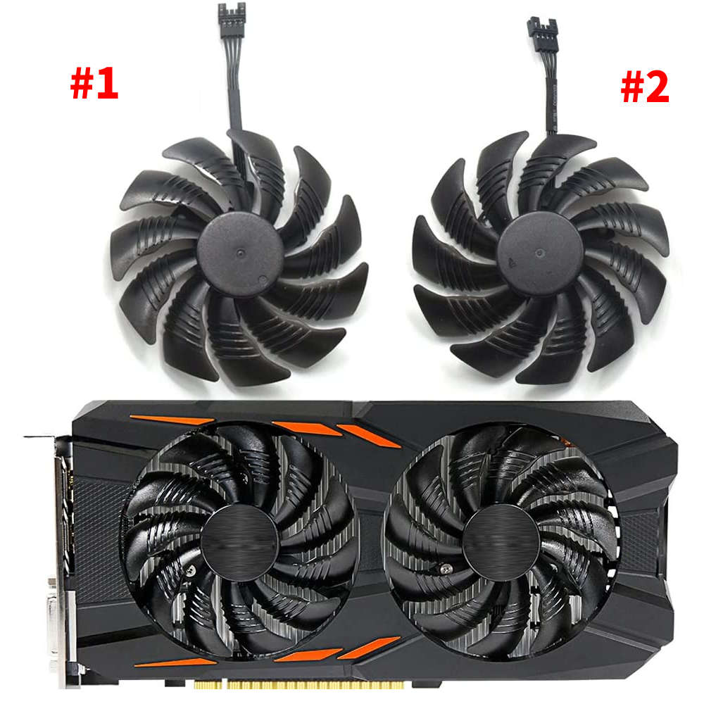 88 Mm Pld09210S12Hh Video Card Cooling Fan For P106 Gtx1050 1060 1070 Graphics Card Cooler 87X87X10M