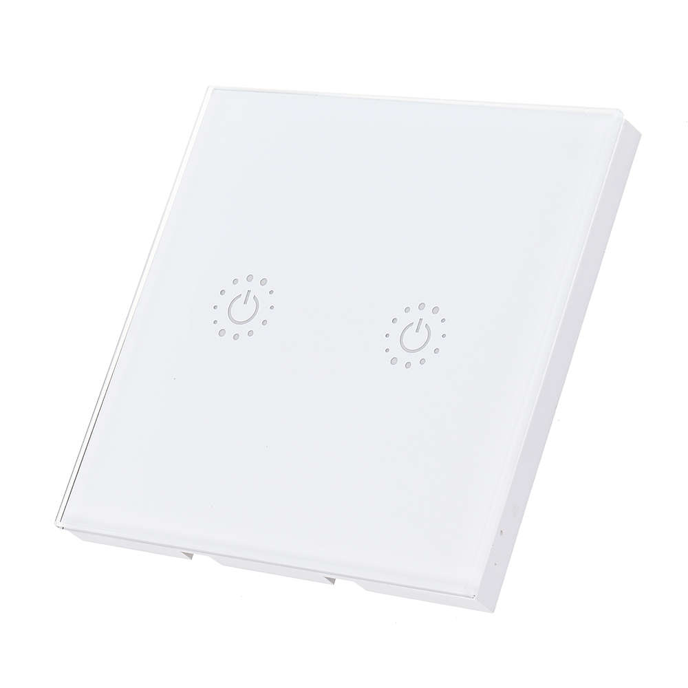 New Tuya Smart Life EU 2 Gang Smart WIFI Light Switch Interruptor Touch Wall Power Switch App