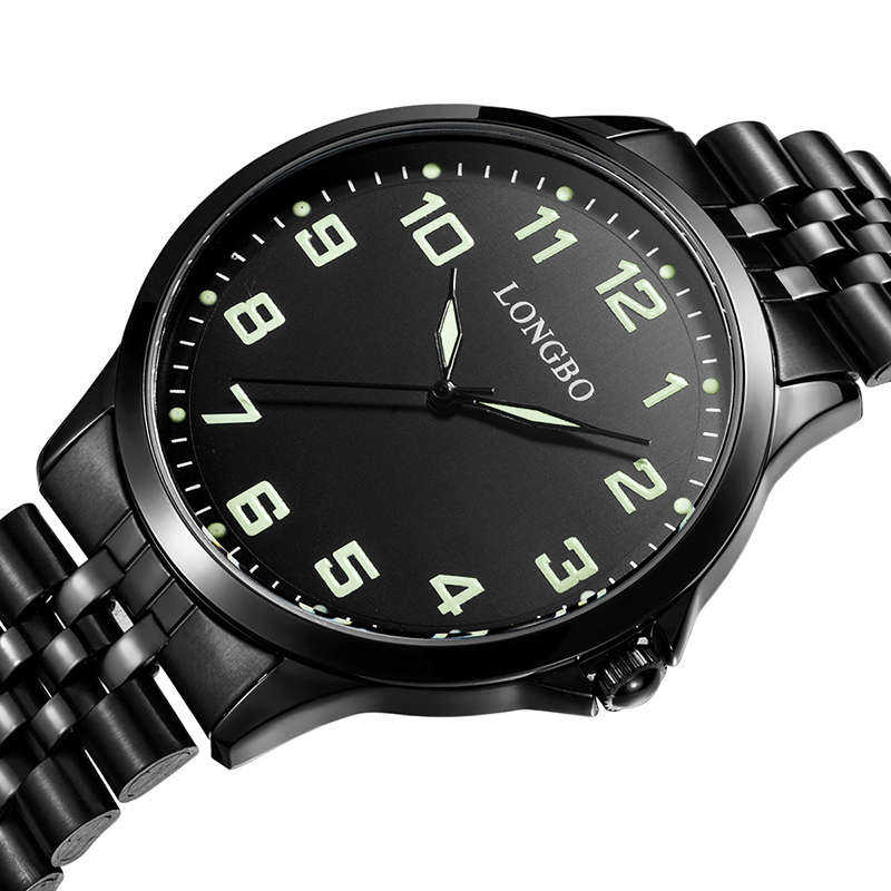 New LONGBO 80499 Luxury Men Women Stainless Steel Strap Simple Casual Dial Coupl