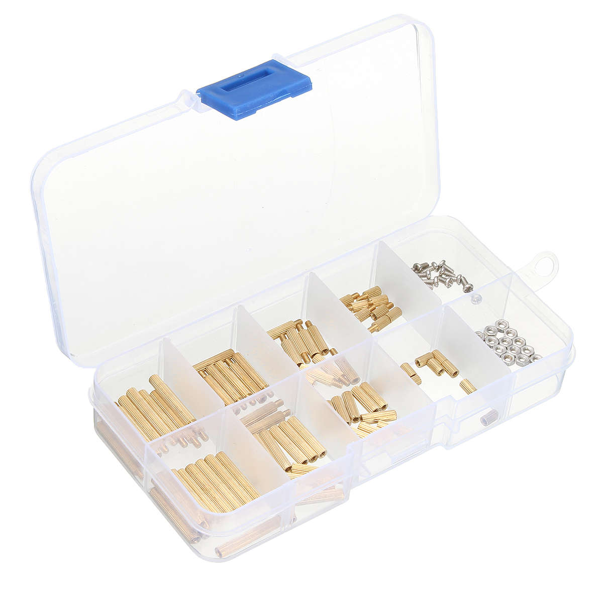 Suleve M2BT2 120Pcs M2 Brass Knurled Standoff Male Female Round Column Pillar Spacer for PCB Bo