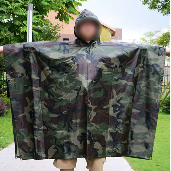 New Multifunctional Camouflage Rain Coat Outdooors Travel Rain Coat Cycling Camouflage Poncho