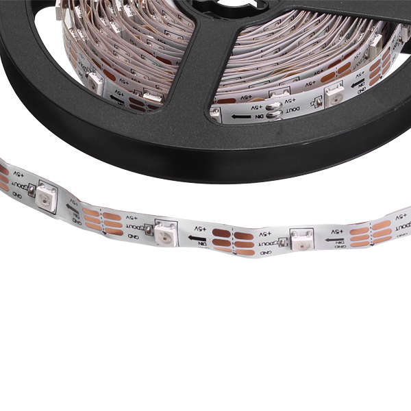 New 5M WS2812B IC SMD5050 Non-waterproof RGB LED Strip Light Individual Addressa