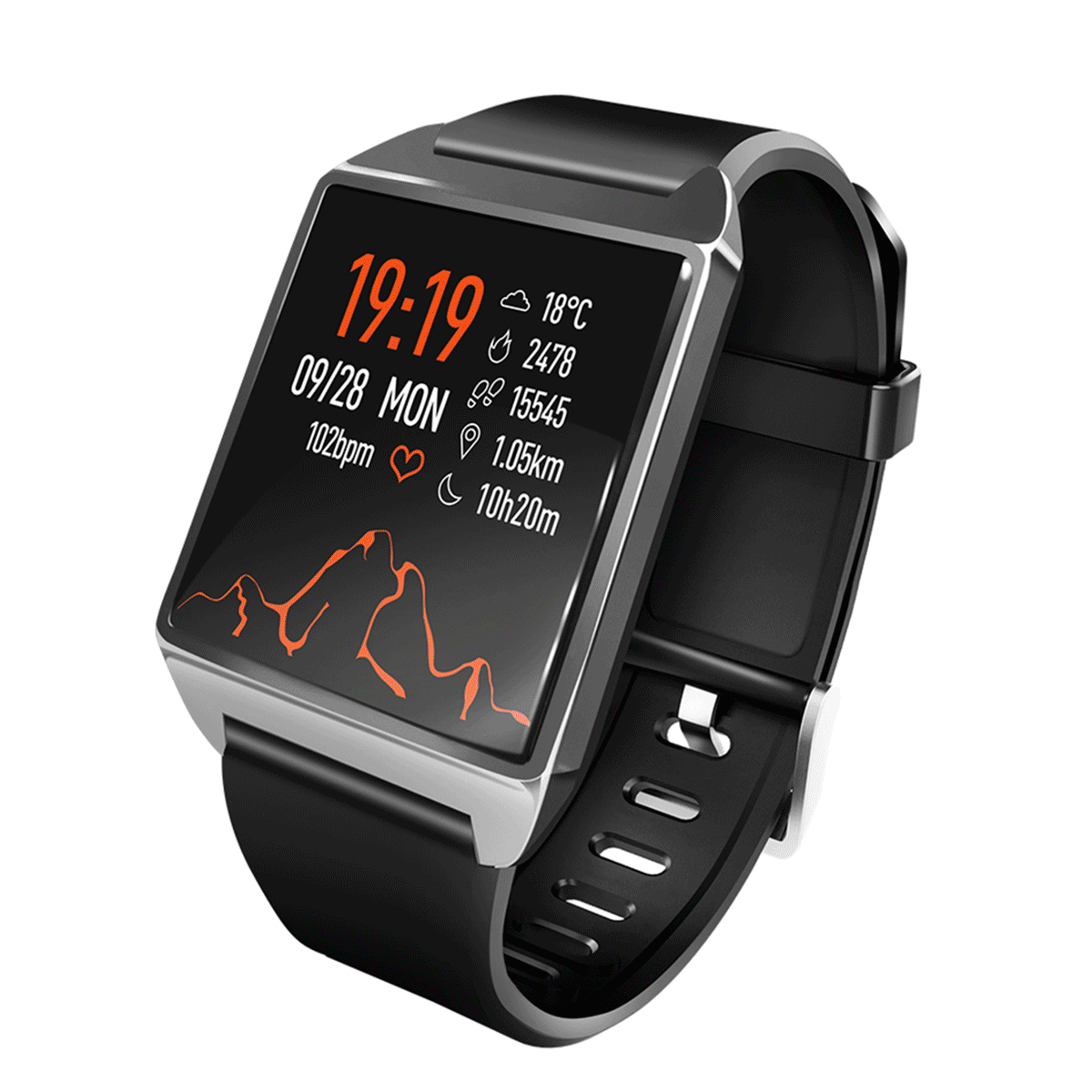 New XANES W2 1.3'' IPS Color Screen IP68 Waterproof Smart Watch Blood Pressure Fitness Exercis