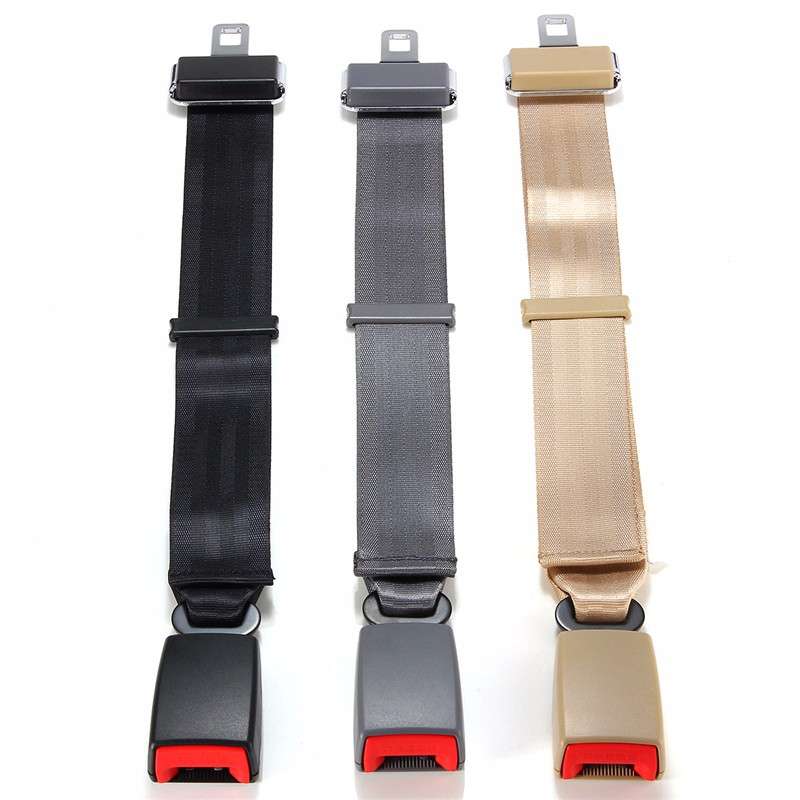 Universal 80cm Adjustable Car Seat Belt Extender Safety Seatbelt Extension Buckle Blac (Color Black)