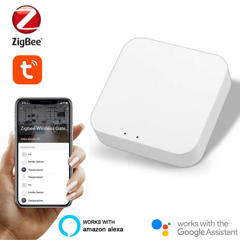 Tuya ZigBee3.0 Bridge Wireless Smart Home Mini Gateway Hub APP Remote Control Supports Alexa Google