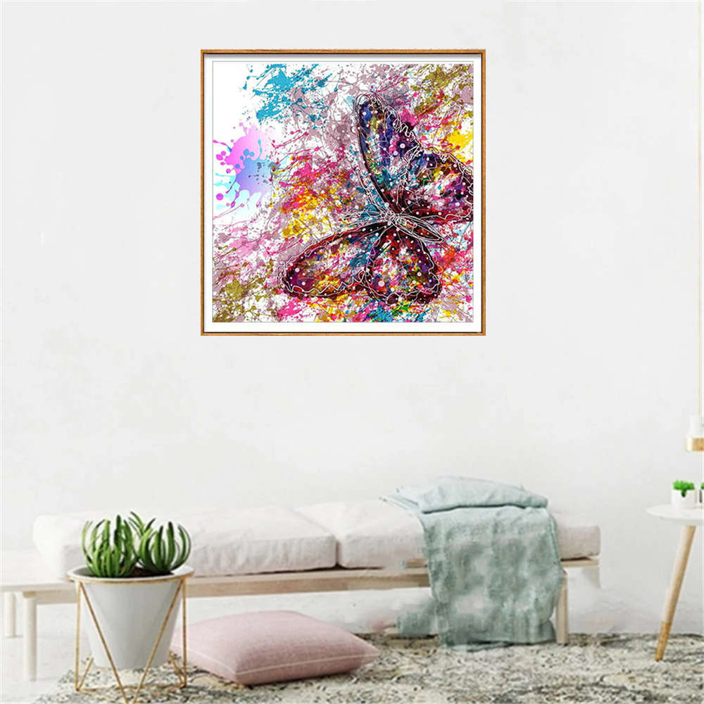 DIY 5D Diamond Painting 30*30cm Butterfly Diamond Embroidery Cross Stitch