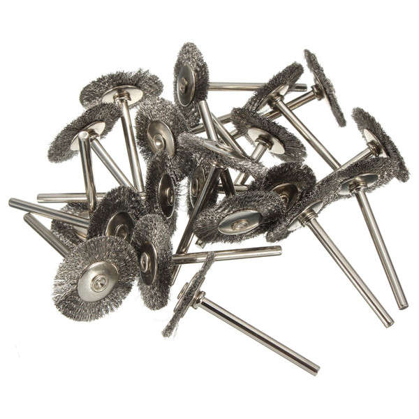 20pcs Stainless Steel Wire Wheel Brush Cleaner Polishing Rotary Tool