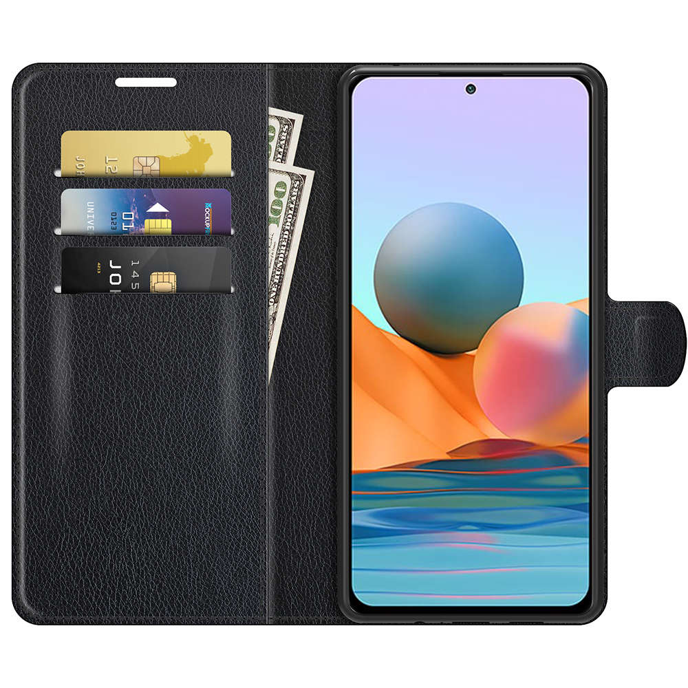 Bakeey for Xiaomi Redmi Note 10 Pro/ Redmi Note 10 Pro Max Case Litchi Pattern Flip Shockproof PU Le