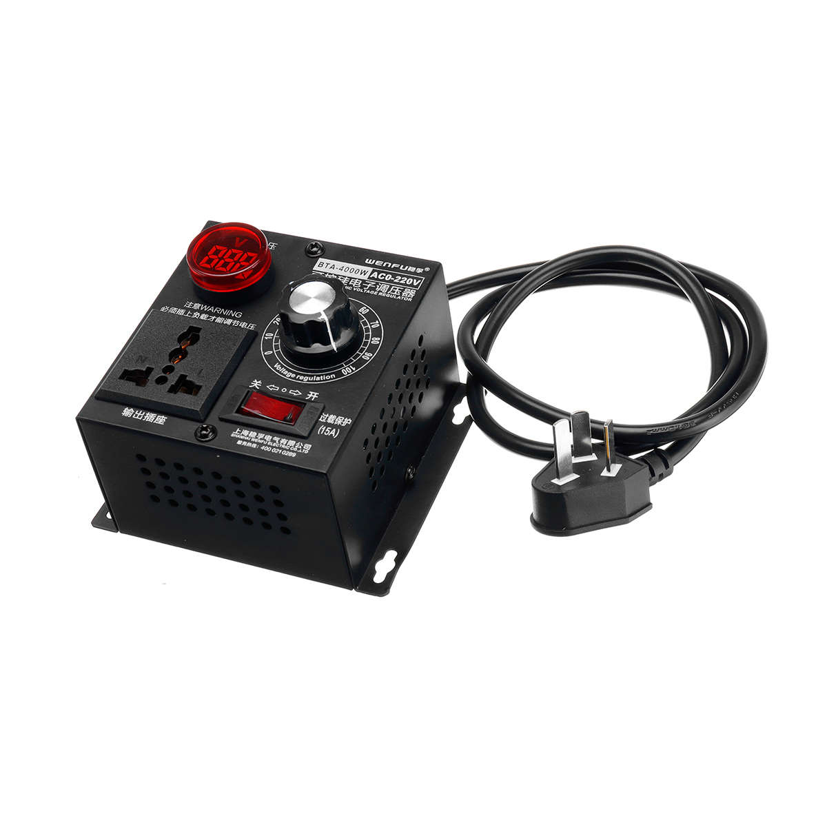 AC 220V 4000W Variable Voltage Regulator Step Down Voltage Converter Transformer