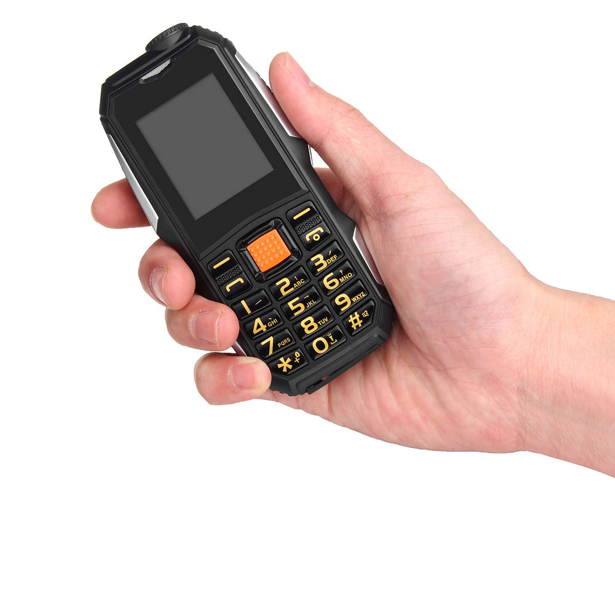 HAIYU 2.0 Inch 4800mah GSM Carriers Dual Sim Cell Phone Long Stand-by Rugged Phone...-(Color Black)