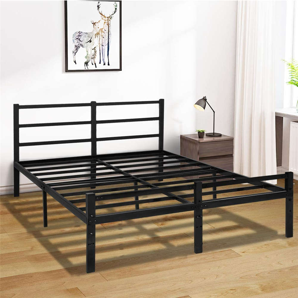 Queen Bed Frame with Headboard, 14 Inch Platform Bed Frame No Box Spring Needed