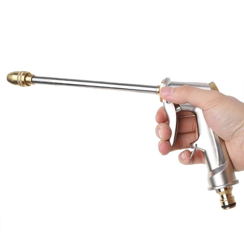 New High Pressure Metal Plated Hose Nozzle Water Power Sprayer Garden Car Washer