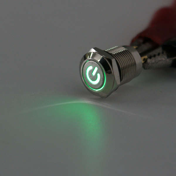 Excellway 12V 4 Pin Led Metal Push Button Switch Momentary Power Switch Waterproof