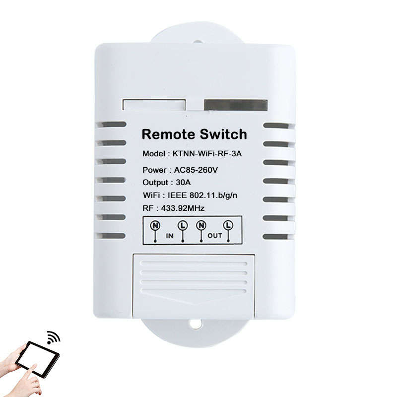 KTNNKG AC85-260V 30A 3000W High Power WIFI Smart Switch 433MHz Receiver Smart Home Gadgets Wireless