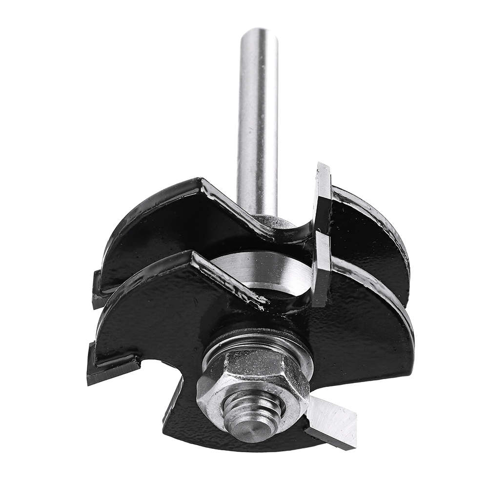 Drillpro 3Pcs 3 Teeth T-shape Tongue & Grooves Router Bit & 45 Degree Lock Miter Router Bit 1/4 Inch