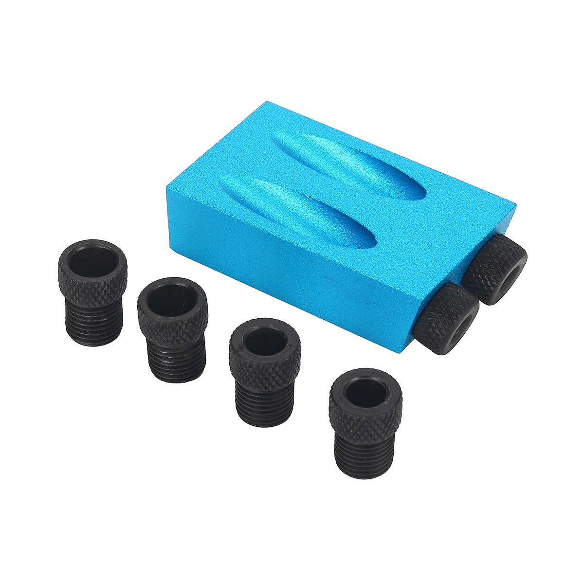 15 Degree Drilling Angle Pocket Hole Screw Jig Dowel Drill Joinery Kit Carpenters Woodw (Color Blue)