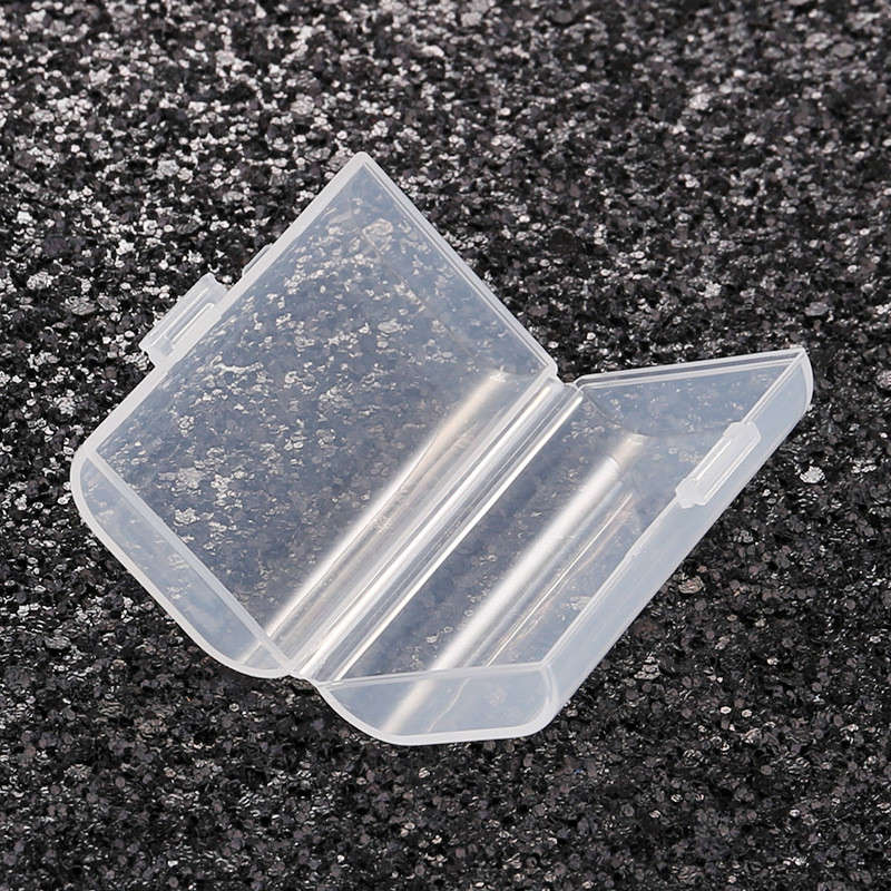 New Hard Plastic Case Cover 2-Slots Storage Box Transparent Cover Battery Holder