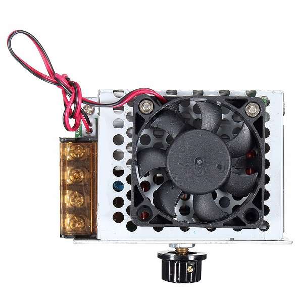 AC 220V 4000W SCR Electric Voltage Regulator Dimmer Temperature Motor Speed Controller With Fan