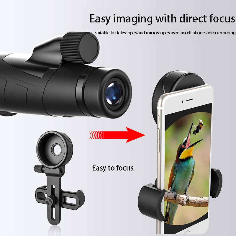 Cell Phone Adapter with Spring Clamp Mount Monocular Microscope Accessories Adapt Telescope Mobile P