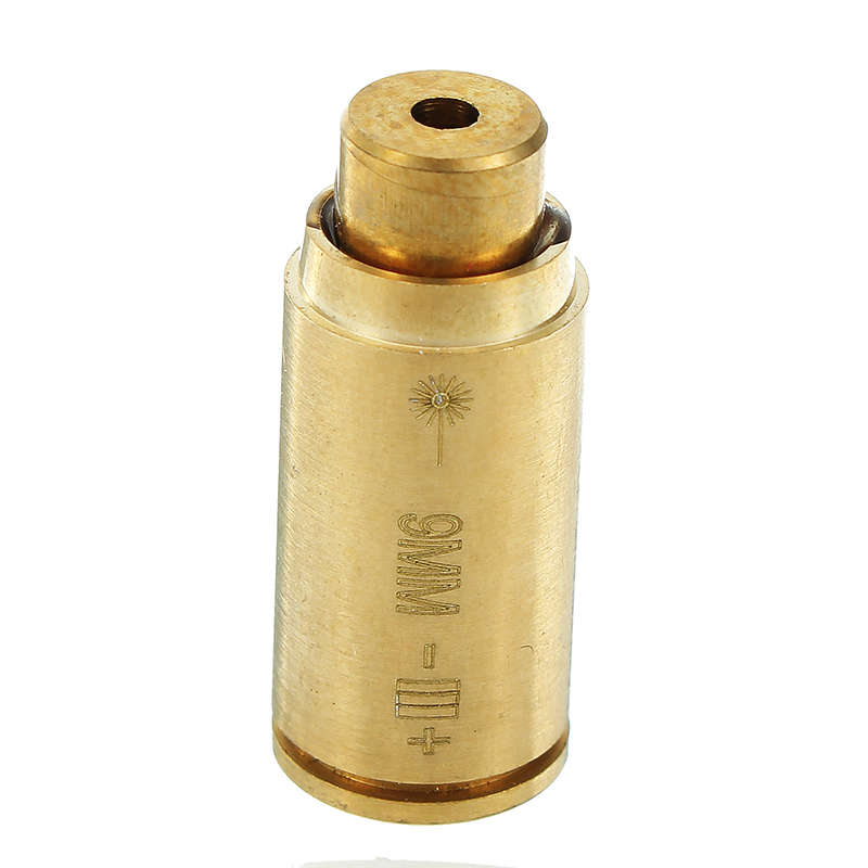CAL 9MM Laser Bore Sighter Red Dot Sight Brass Cartridge Bore Sighter