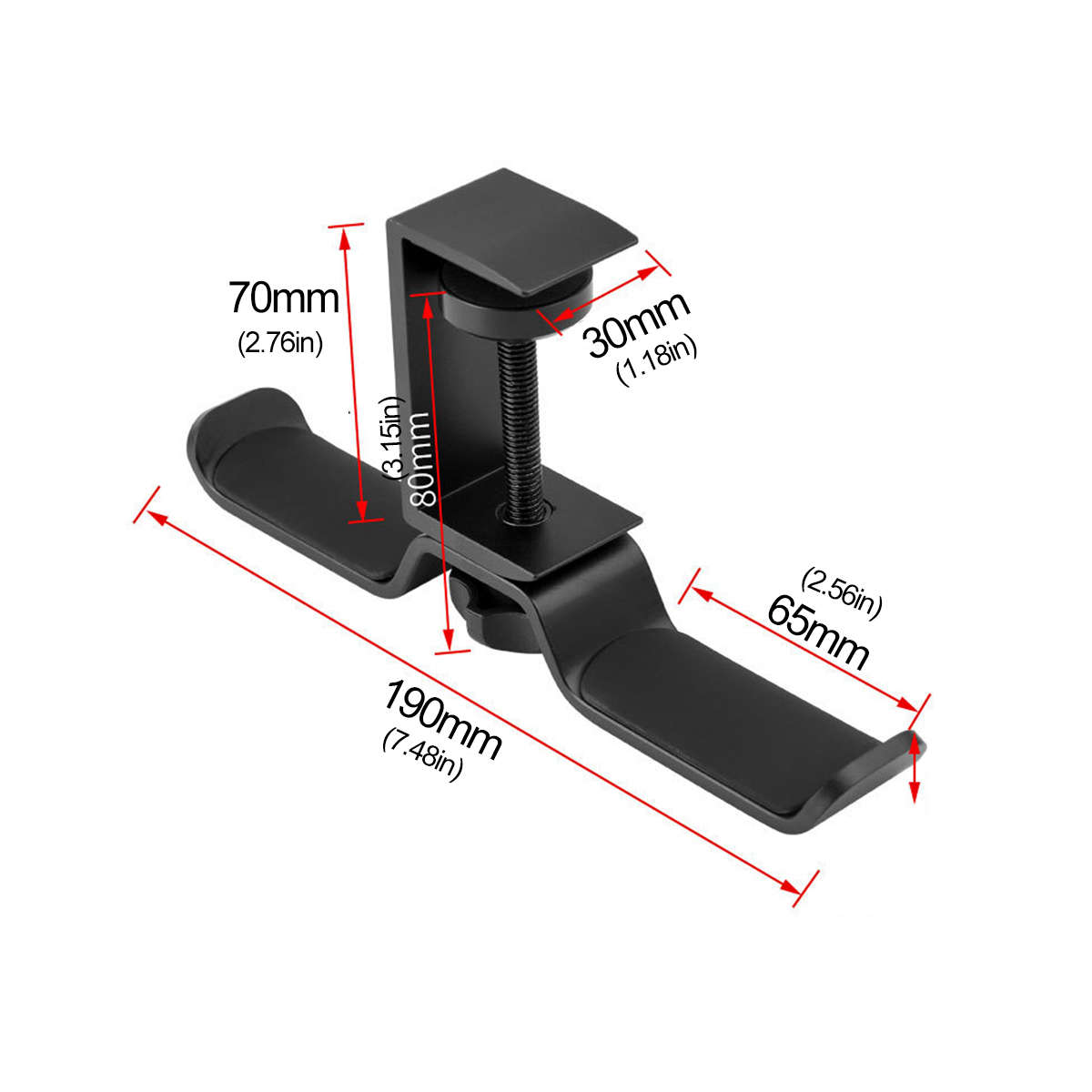 Universal Metal Dual Headphone Holder Head-mounted Earphone Bracket Hook