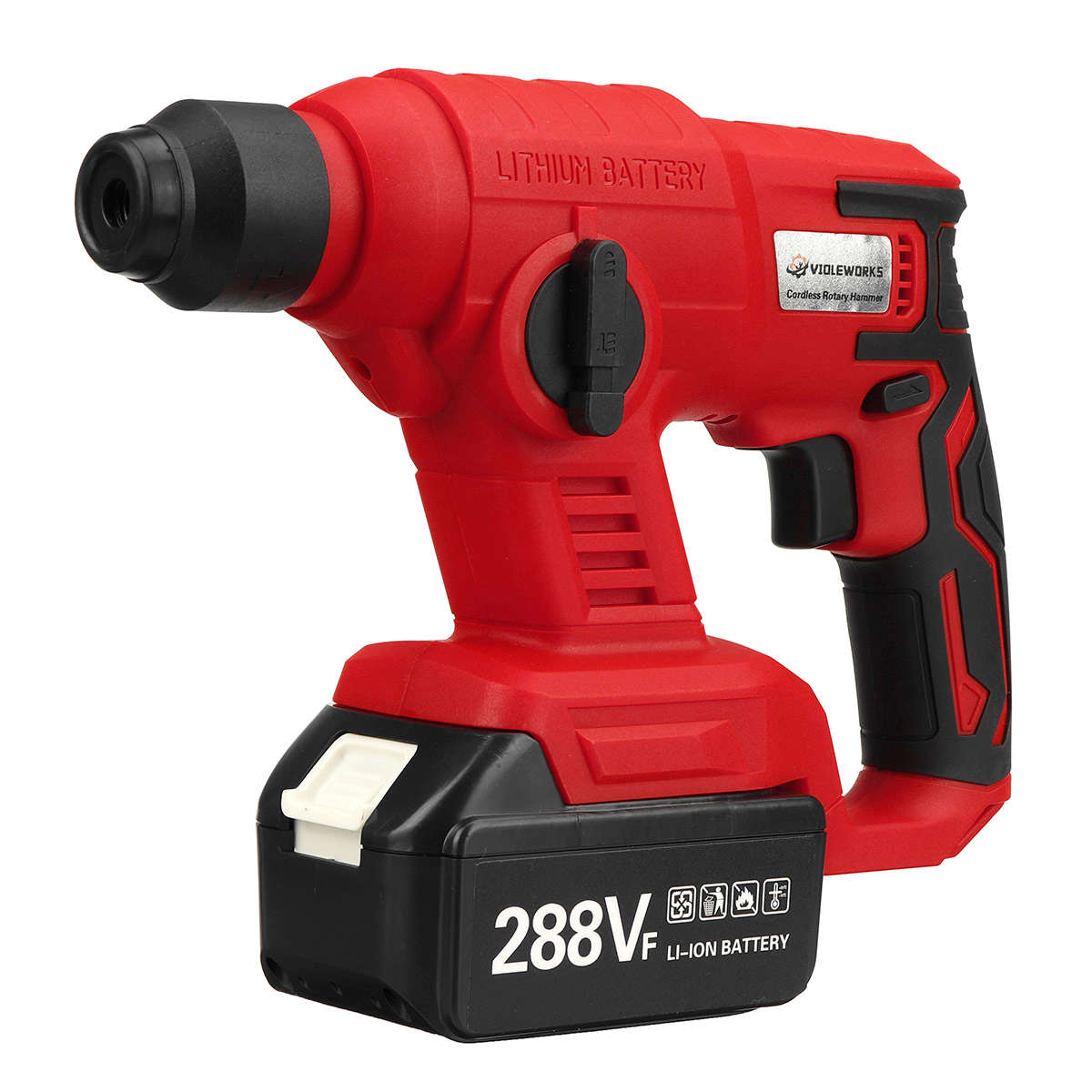 VIOLEWORKS 288VF 3 In 1 Cordless Electric Rotary Hammer Drill Tool
