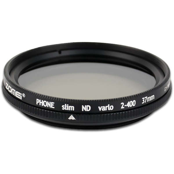 Zomei Adjustable 37mm ND 2-400 Phone Camera Filter Lens for iPhone Samsung HTC Huawei Android IOS