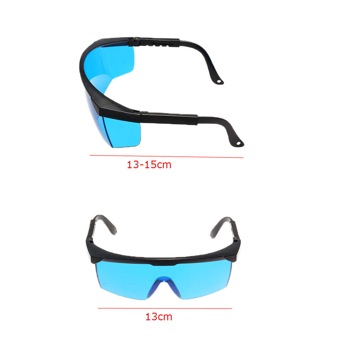 Laser Goggles Safety Glasses Protective Eyewear PC with Adjustable legs (Color Yellow)