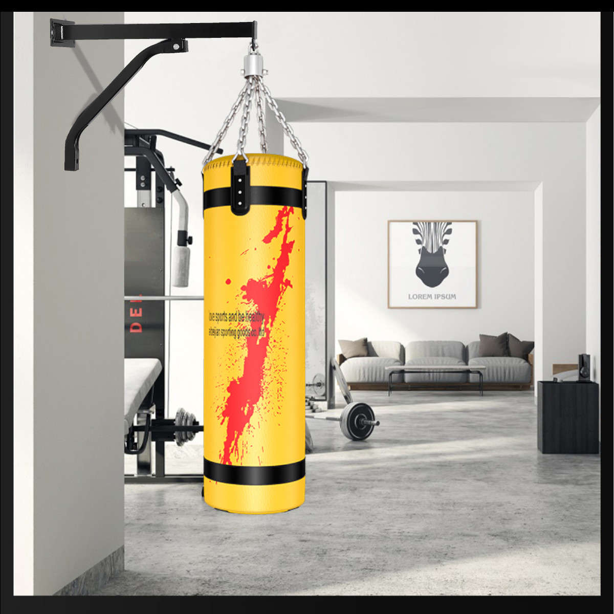 Boxing Punching Bag Wall Mount Heavy Duty Metal Bracket Hanging Stand Max Load 100kg Training Sport