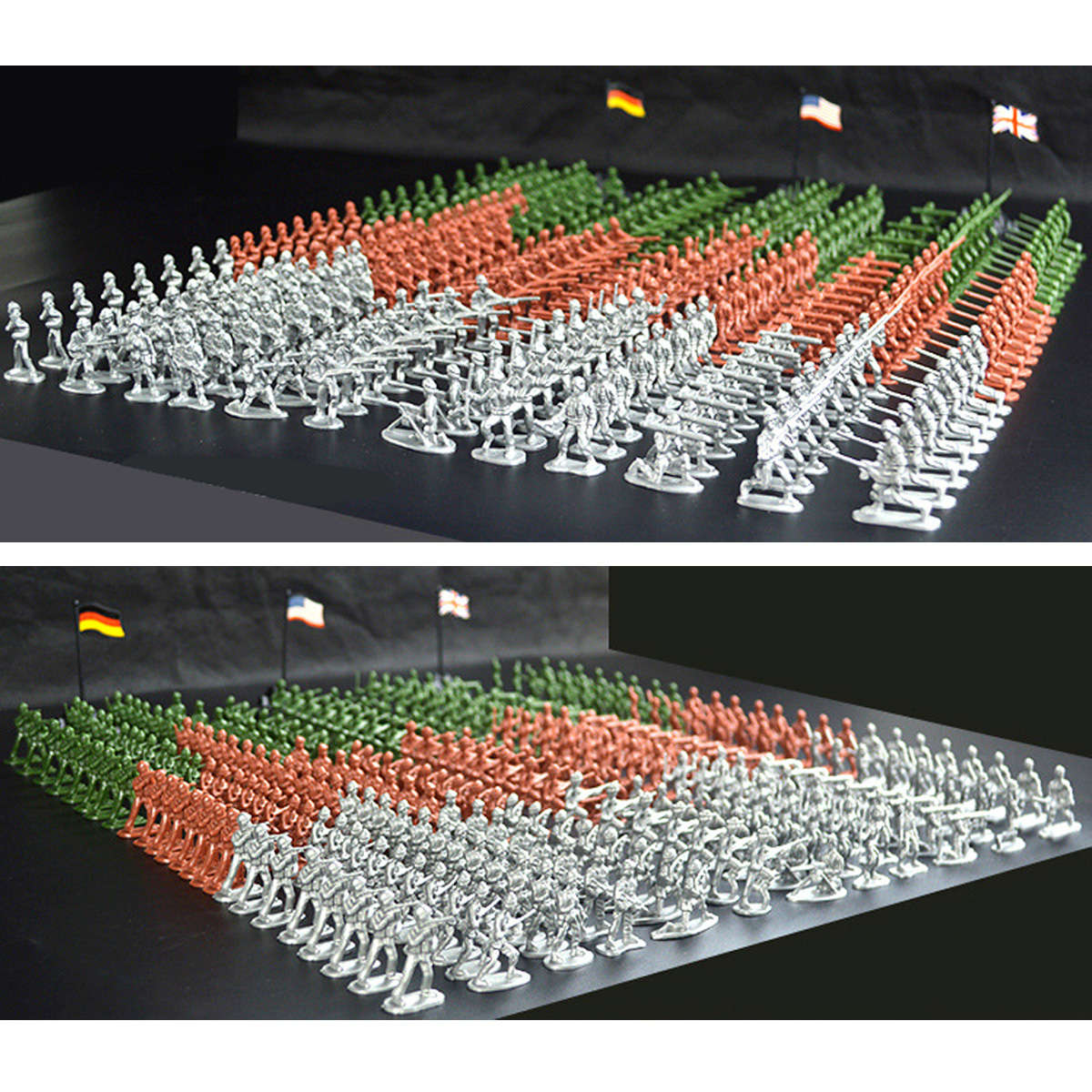 300 PCS Military Soldier Static Diecast Model Decoration Toy Set